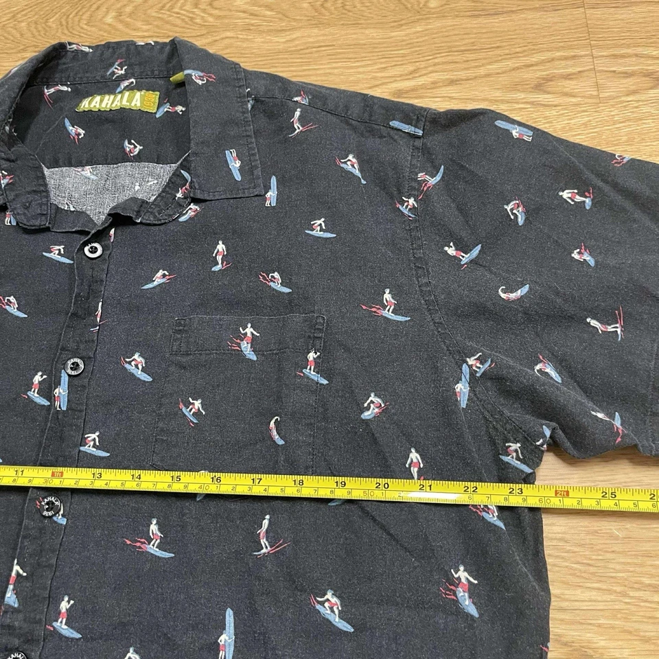 Camisa Kahala Para Hombres XL Surf Aloha Abotonada Manga Corta Estampado Playa Foto 4 de 4