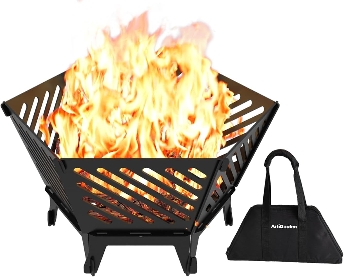 Braciere da Terrazza 55 cm con Borsa | Sicuro e Facile da Riporre