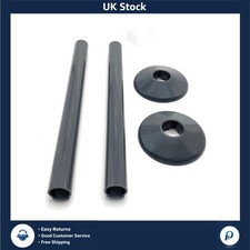 Professional Finish with SnapFit Anthracite Pipe Covers - 2 Pack for 15mm Pipes