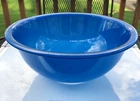 Vintage 2.5L Pyrex Mixing Bowl Blue Clear Bottom #325 Corning NY
