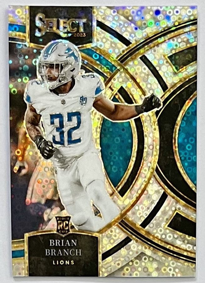 2023 Panini Select - Premier Level Brian Branch #135 Disco Prizm Rookie! Lions