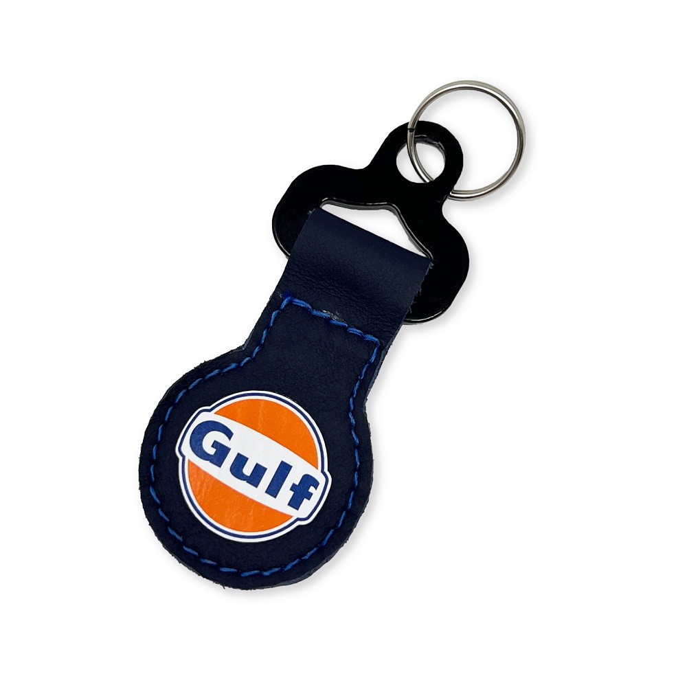 Sparco Gulf Leather Key Fob / Ring - Racing Harness Style, Motorsport Gift
