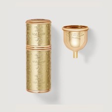 Creed Refillable Travel Perfume Atomiser 50ml Gold Leather Luxury Case