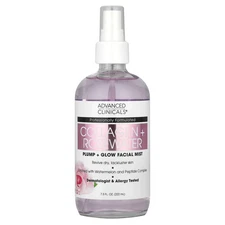 Collagen + Rosewater, Plump + Glow Facial Mist, 7.5 fl oz (222 ml)