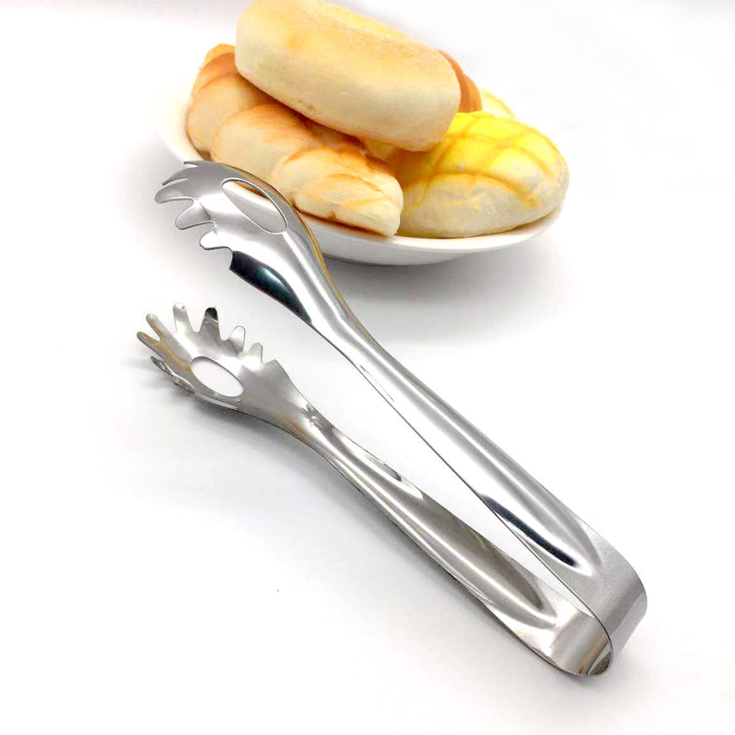 Kitchen Tongs Stainless Steel Cooking Tong For Baking Grilling BBQ Frying