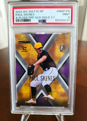 2024 Rookie Wild Card MATTE Paul Skenes X-Plode PRP-GLD-GOLD 1/1 PSA 9 #MXP-PS