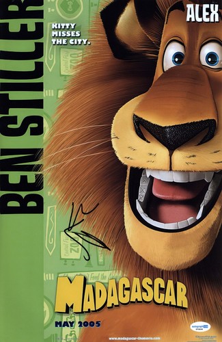 Ben Stiller Signed Autographed 11x17 Photo Madagascar Alex ACOA