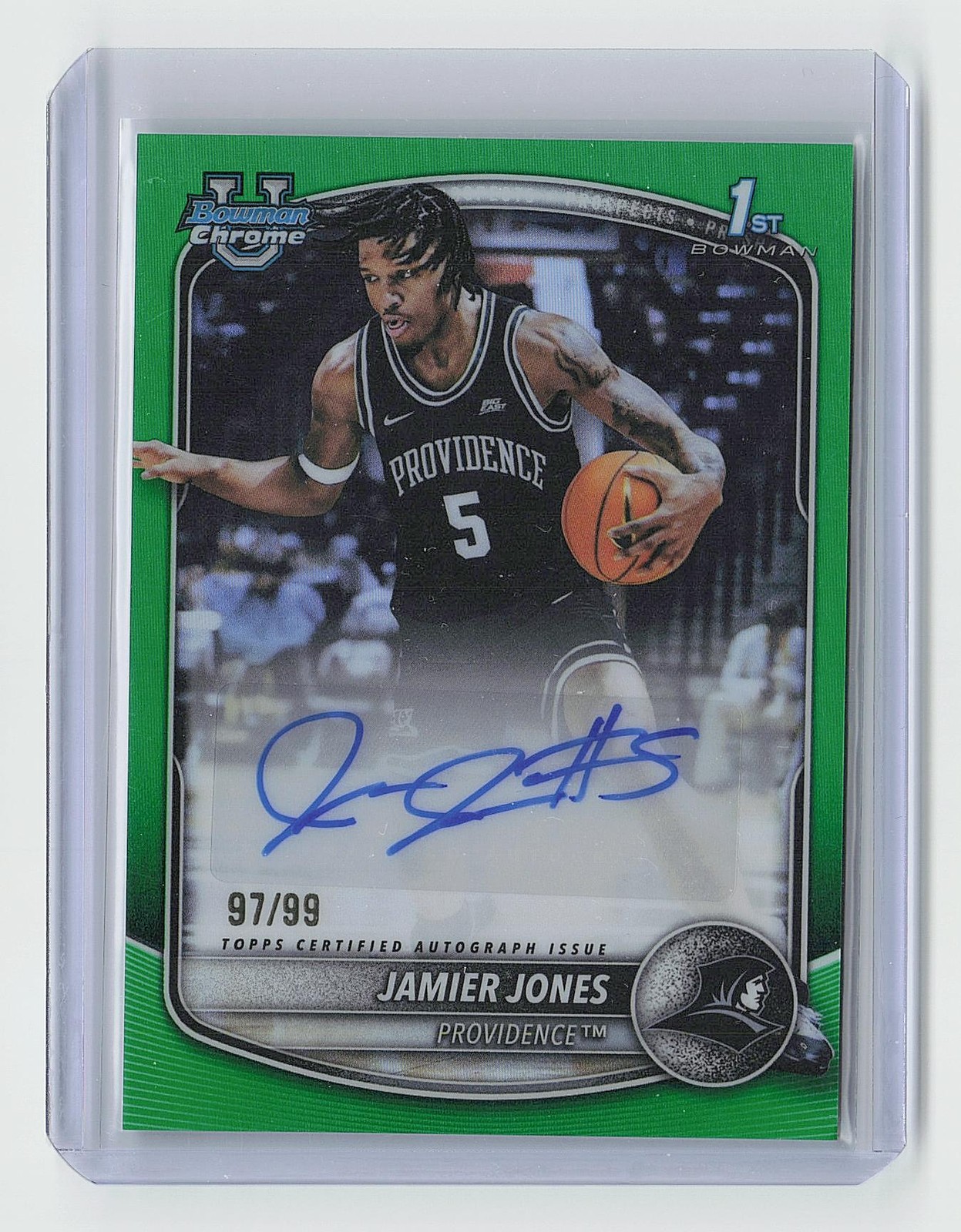 2025-26 Bowman #CPA-JO Jamier Jones Chrome Prospect Auto Green Refractor #/99