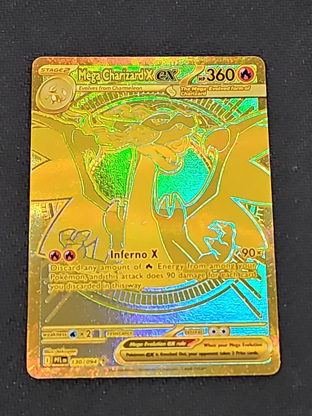 Mega Charizard X ex 130/094 Me02: Phantasmal Flames Holo