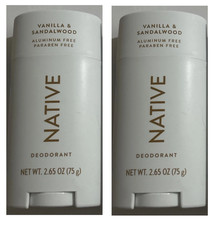 Native Vanilla Sandalwood Aluminum Free Deodorant, 2.65 oz Pack of 2