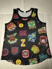 Pre Owned Zumba Jersey Sleeveless Tank Mesh 2020 Black Multicolor Women Size S 