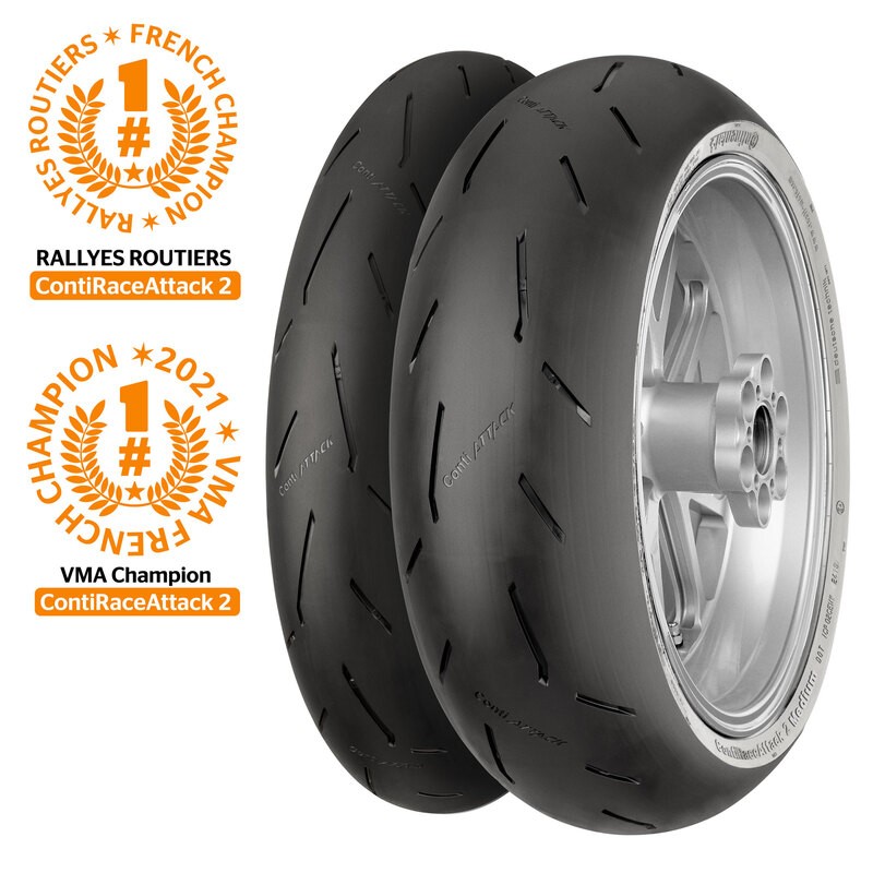 Pneu moto Continental 200/55 ZR17 ContiRaceAttack 2 Street idéal pour le pilotage sur piste