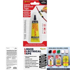 Black Liquid Electrical Tape 1 Oz Tube Clear Conductive Insulating