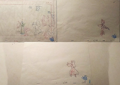 SWAN PRINCESS ODETTE AND DEREK, NEST STUDIOS PRODUCTION ANIMATION DRAWINGS, MINT