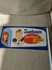 VINTAGE SUNBEAM BATTER WHIPPED BREAD MISS GIRL 15" PORCELAIN METAL GASOLINE SIGN