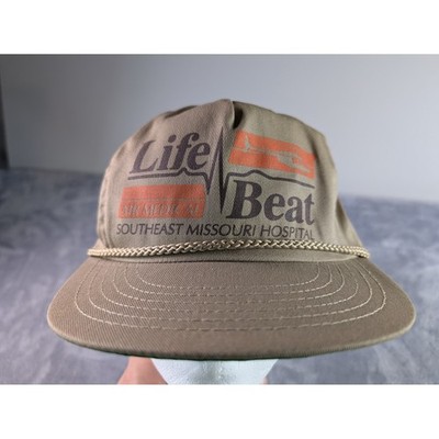 Vintage Life Beat Air Medical Southeast Missouri Hospital Tan Rope Hat USA Made