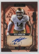 2022 Wild 5 Card Draw Classic Gold Foil - Orange /5 Kyle Hamilton Auto 1n93