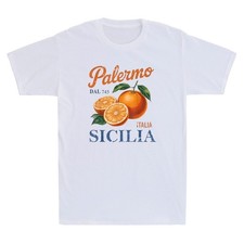 Palermo Sicilia Citrus Fruit Sicily Italy Funny Citrus Graphic Men's T-Shirt