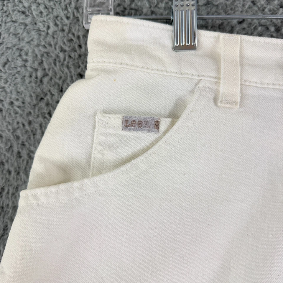 Lee Jean Shorts Womens Size 10 White Vintage Baggy High-Rise Made in USA Casual - Image 3 of 4