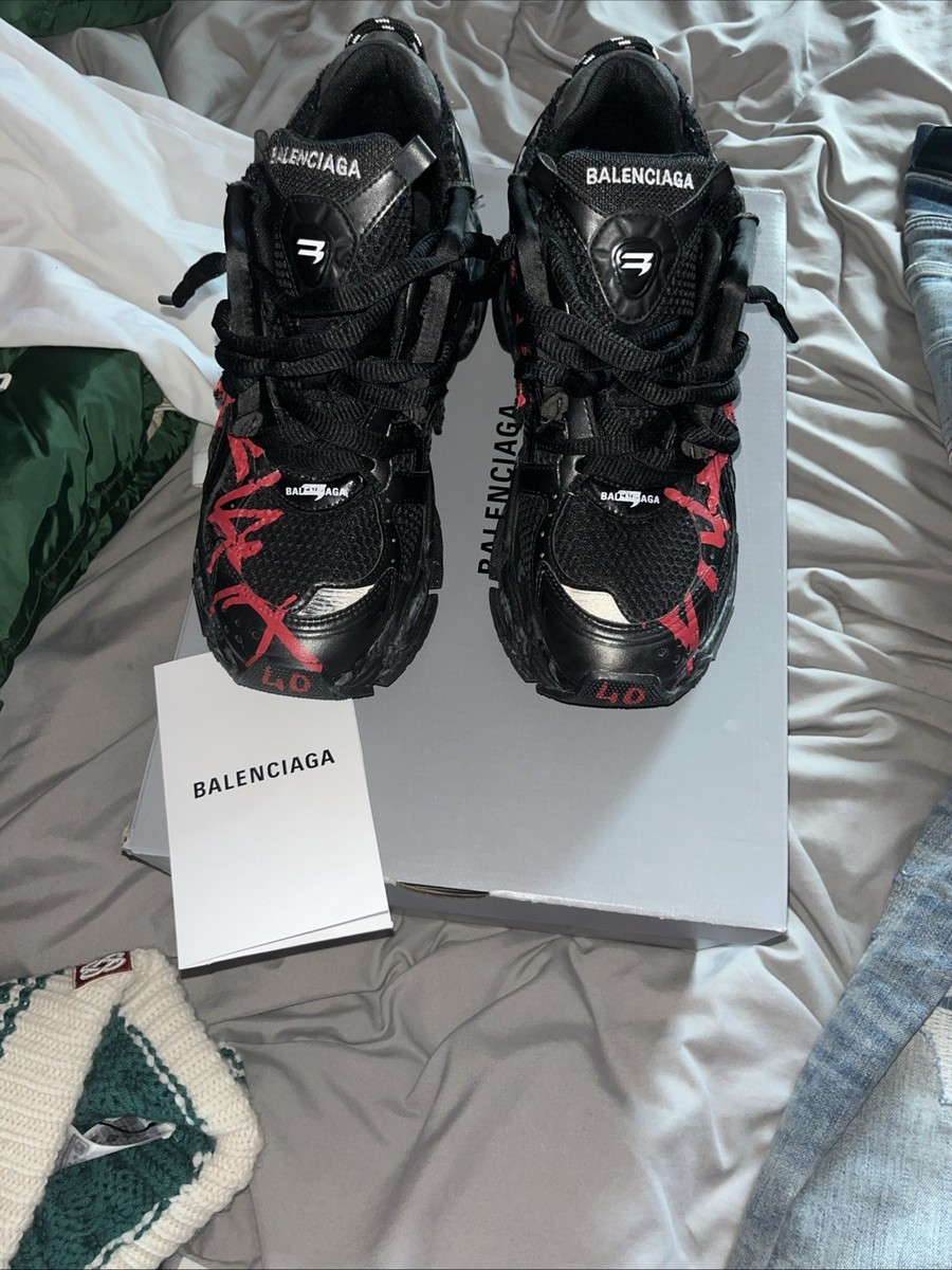 Balenciaga Runner Sneaker Graffiti Black Red Size 40. Negotiable