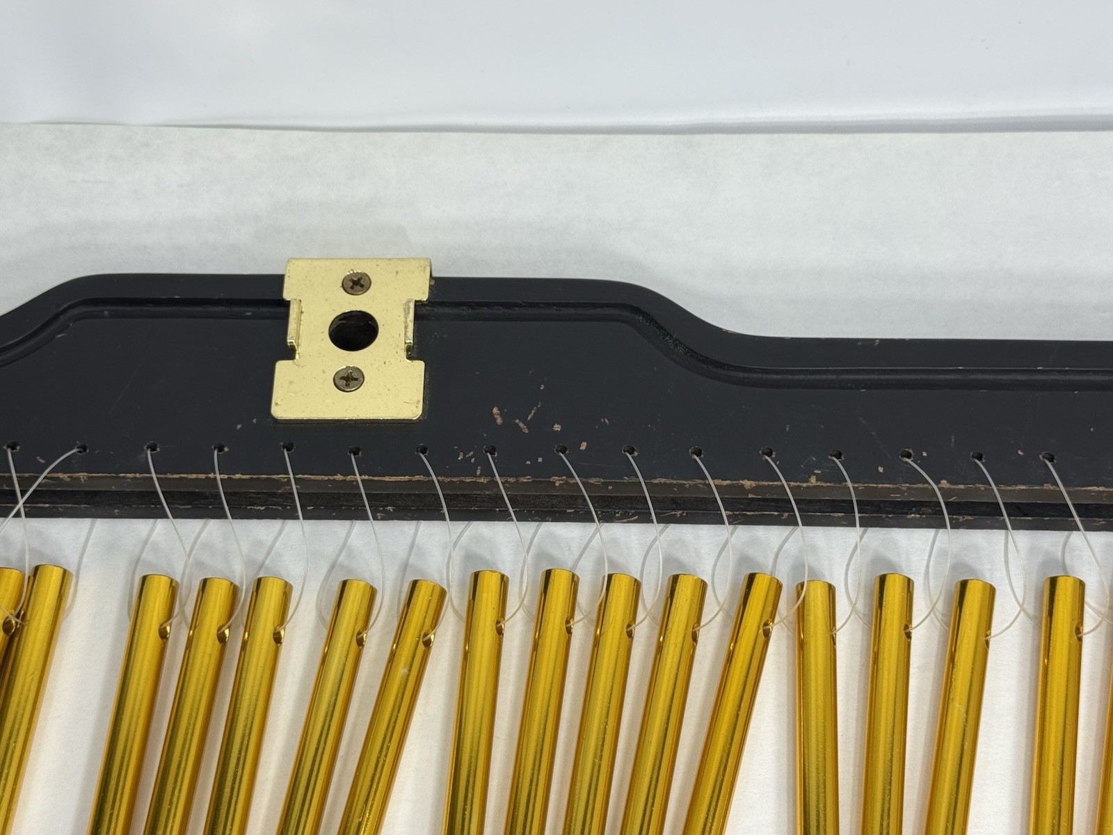 Latin Percussion Single Row 36 Bar Chimes Black & Gold Missing Striker