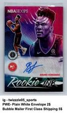 2019-20 Hoops Premium Stock #RI-BRU Bruno Fernando Rookie Ink