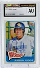 2014 Topps Heritage Minors Aaron Judge Signed Charleston RiverDogs Card CGCxJSA