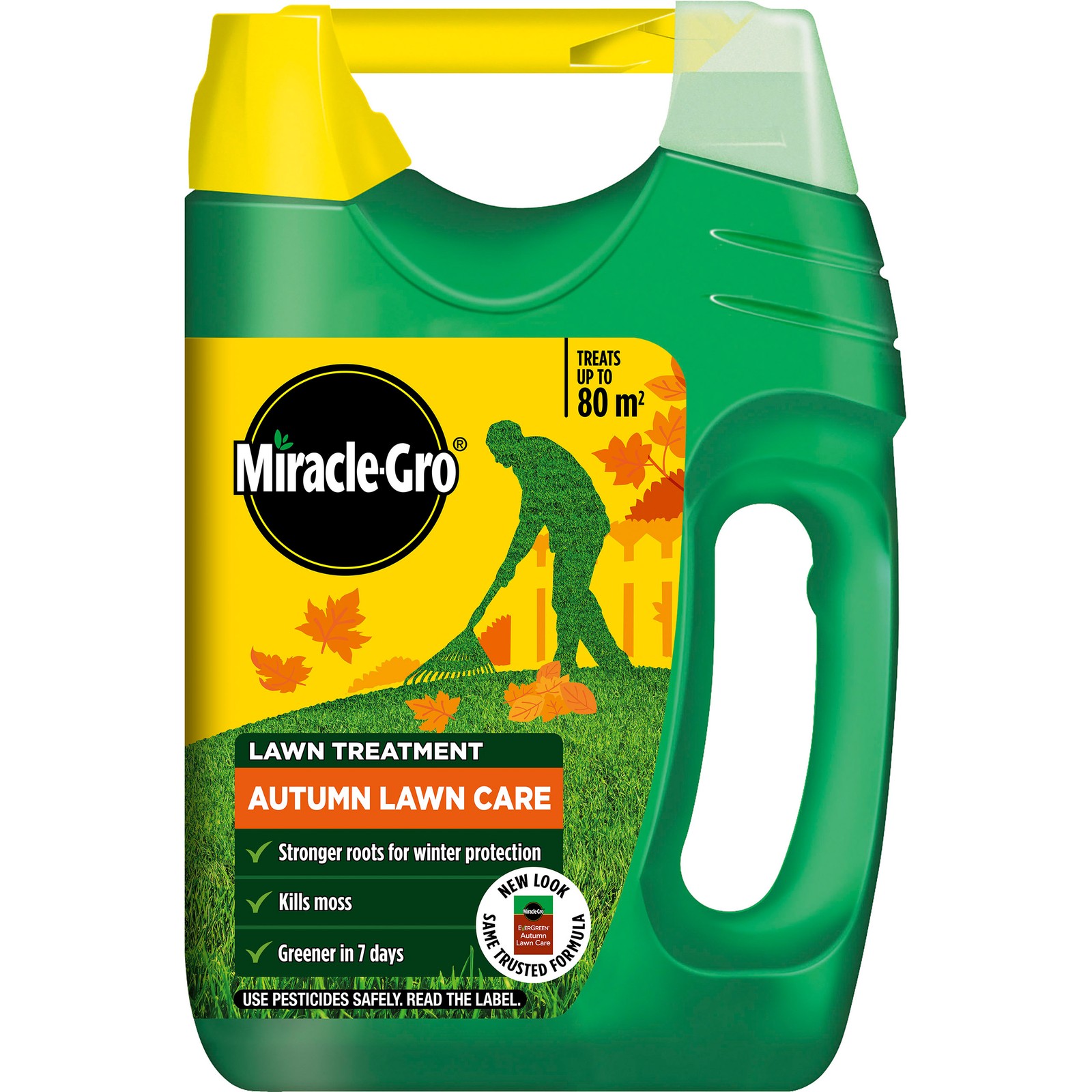 Miracle-Gro Autumn Lawn Care, Lawn Food & Moss Control Spreader, 80 m2, Natural