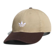 "NEW" Adidas Men's Relaxed Trefoil Strapback Cap Brown 1 Size
