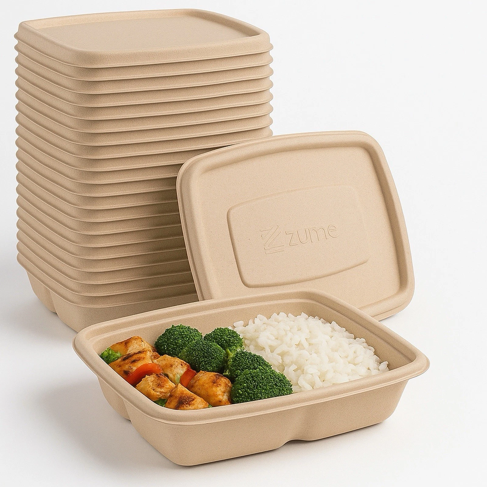 750ml Compostable Food Containers with Lids – 100 Pack | Leak-Proof
Opens in a new window or tab