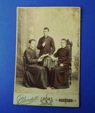 Foto epoca antica Cabinet Vendelli Trento Ritratto giovani seminaristi 1898