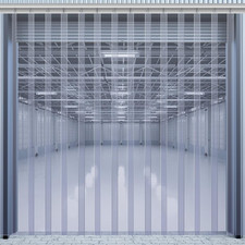 84x96" PVC Strip Door Curtain Kit Clear Heavy Duty Walk-In Cooler Freezer
