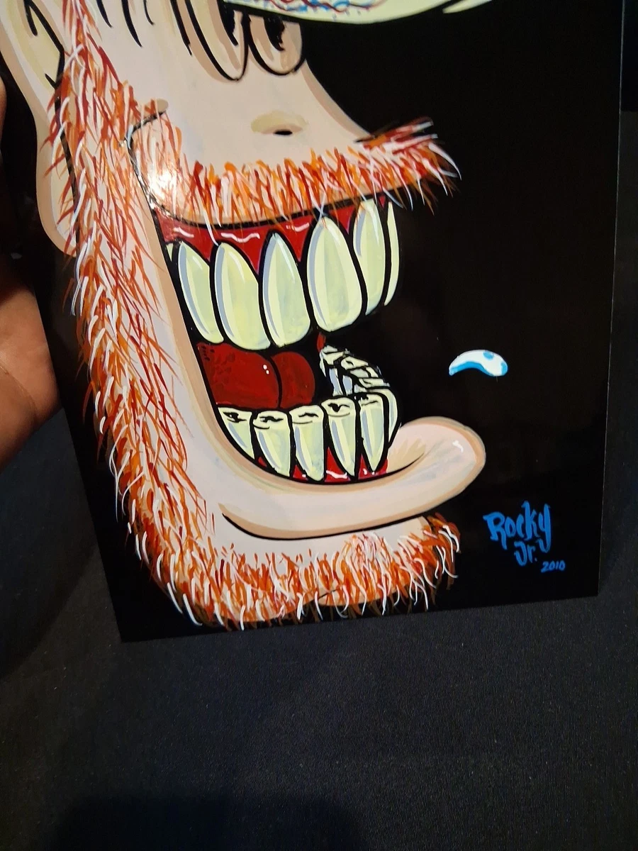 Vintage bemalte Metall Karikatur Kunst alternativer Stil