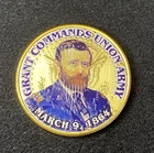 Colorized Kennedy Half Dollar Civil War Grant Commands Union Army Free Shipping