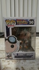 Christopher Lloyd Signed Doc With Helmet Funko Pop 50 