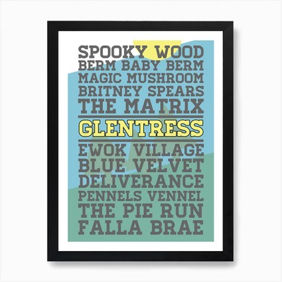 Glentress Classic MTB Trail Druck | Gerahmtes Wandbild Poster Leinwanddruck Bild
