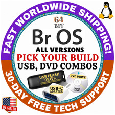 BR OS LINUX 24.10.1, 24.4 LTS, 12.5  64BIT  USB, DVD  LIVE/FULL INSTALL BROS
