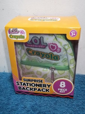 L.O.L. ÜBERRASCHUNG! CRAYOLA - SURPRISE MINI BRIEFPAPIER RUCKSACK, 8-TEILIGES SET - NEU IN OVP