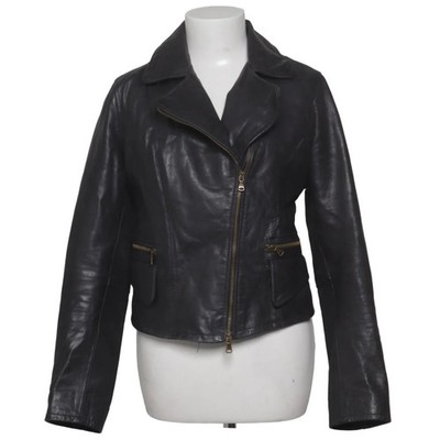vera pelle, Bikerjacke, Damen, Größe: 44, Schwarz, Leder, Einfarbig #B7S
