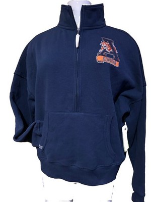 NEW Auburn Tigers AU Colosseum Navy 1/2 Zip Sweatshirt Women's M