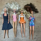 Vintage 1990s Barbie Lot of 4 Dolls with Clothing And Accessories