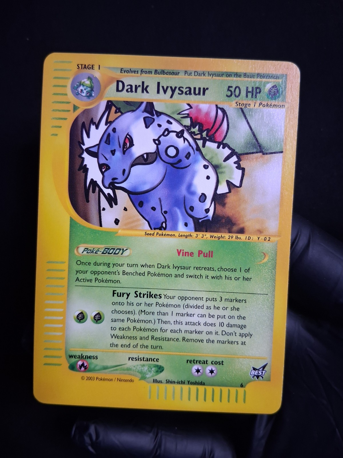 Dark Ivysaur Best of Game Promo #6 NM Pokémon Card 2003 Black Star Promo