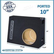 Single / Regular Cab 10" Single Truck Ported Sub Box Vented Subwoofer Enclosure