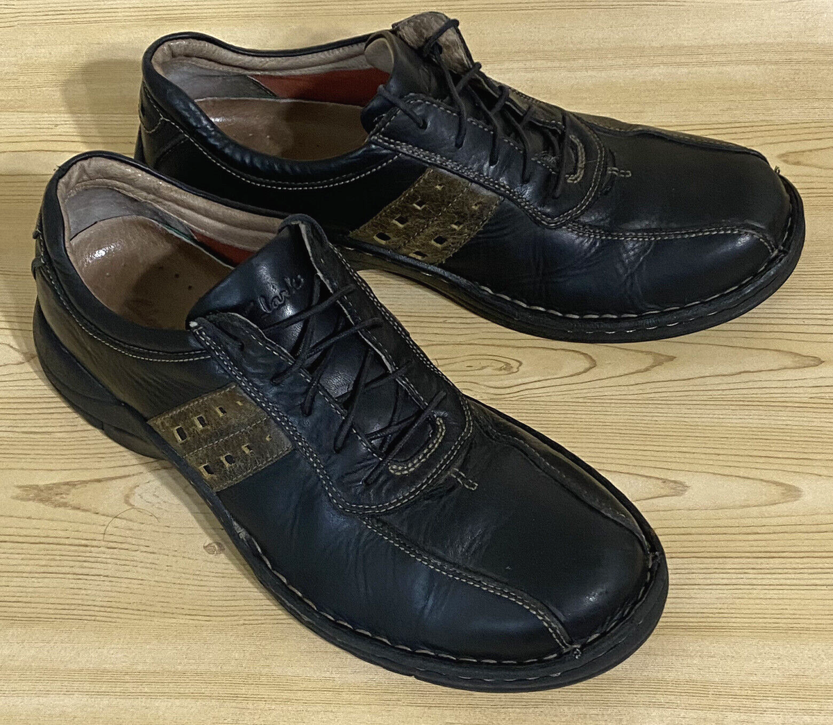 Clarks Casual Leather Lace Up Oxford Shoe Men\'s Sz 10M BRN EXCELLENT CONDITION! Clarks Men main image 3