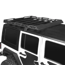  Roof Rack Cargo Basket Luggage Carrier for 2007-2018 Jeep Wrangler JK 4-Door