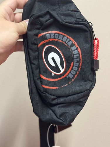 NCAA Georgia Bulldogs Leather Fanny Pack - Waist Pouch, NEW - Picture 5 of 7