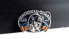 Vintage 1982 Bergamot Brass Works National Guard Belt Buckle S2