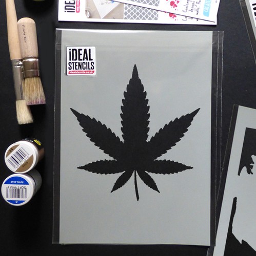 Pochoir Feuille De Marijuana Pochoirs Réutilisables Art Artisanat Mur Idéal