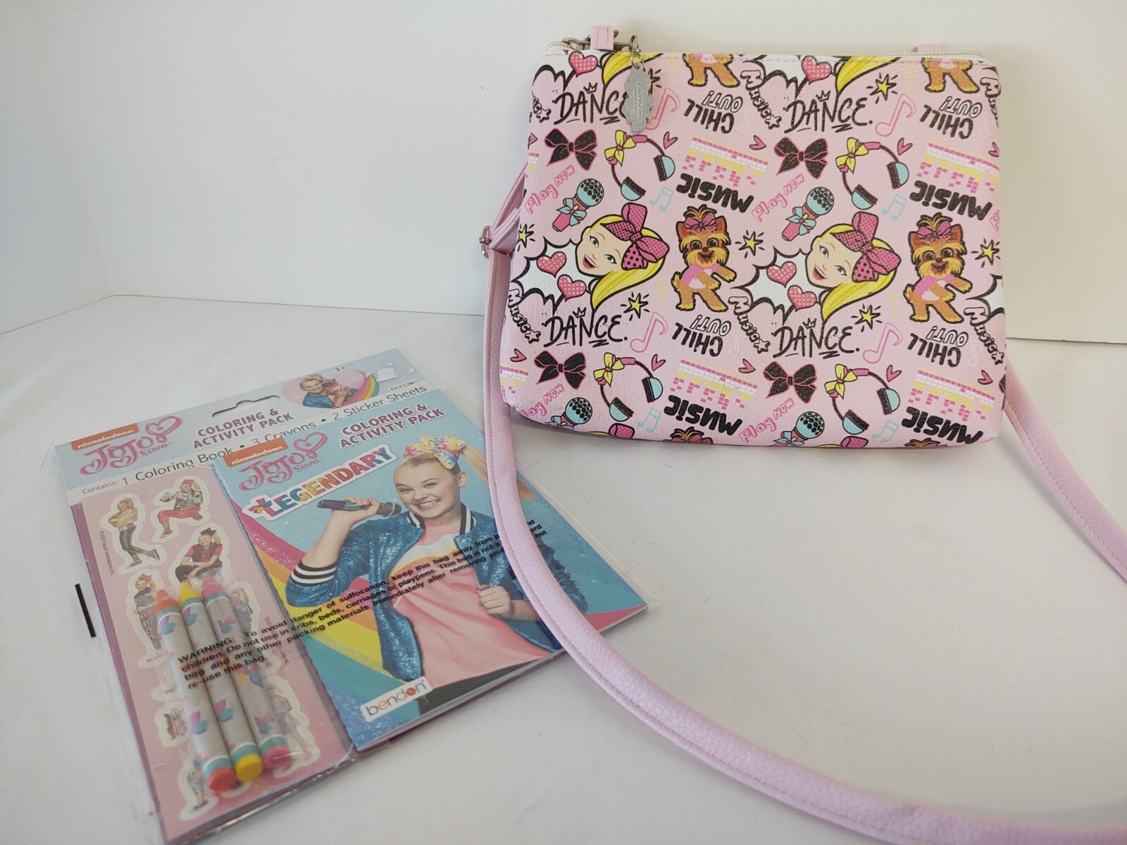 Jojo Siwa Girl's Purse With Microphone Charm and Activity Pack w