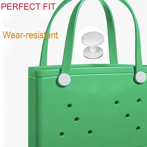 6 Pack Beach Bag Replacement Rivets Rubber Tote Bag Handles Straps Button Buckle - Picture 4 of 5